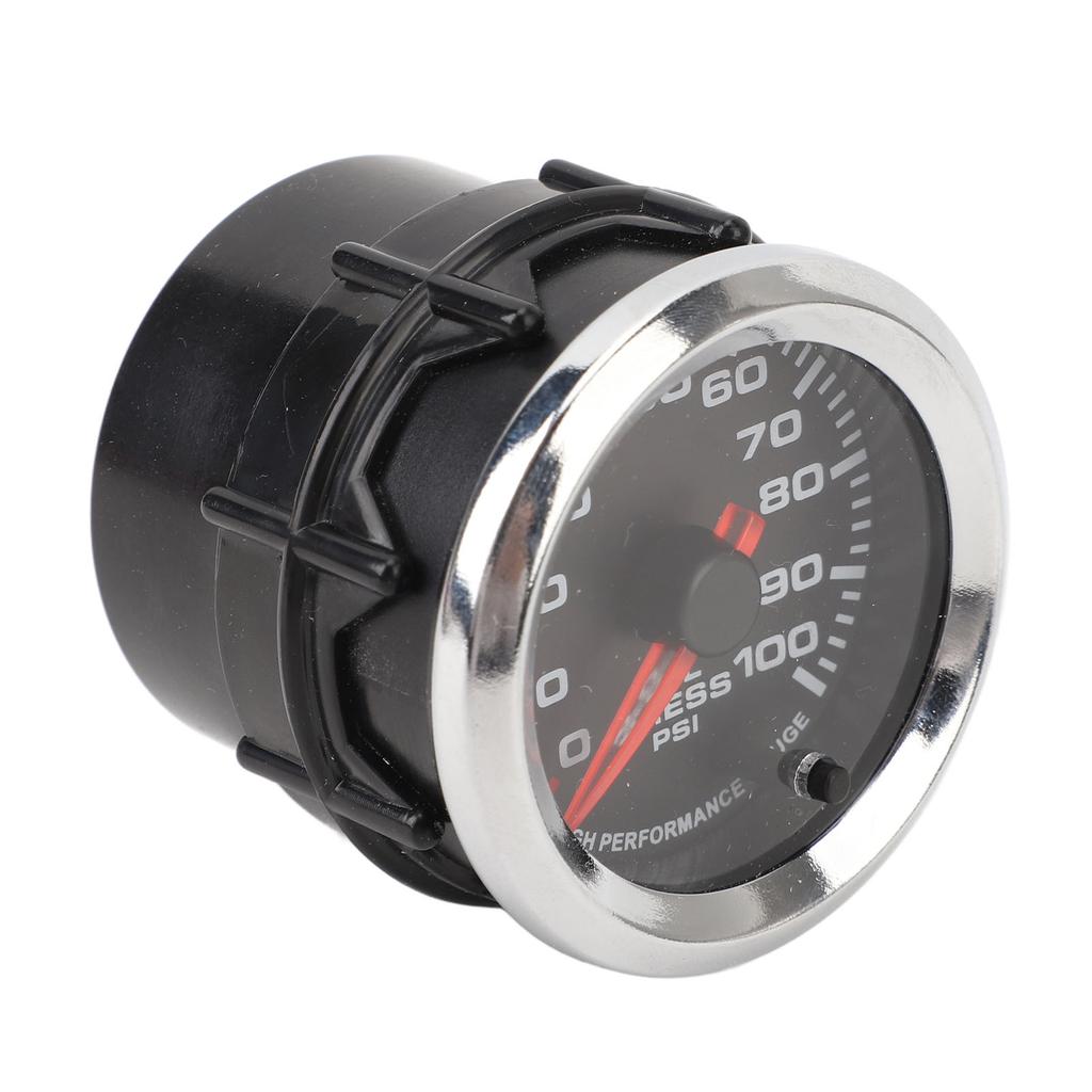 52mm Öldruckanzeige 12V 0‑100PSI Hohe Genauigkeit Öldruckmesser Mit Schrittmotor für Auto Wohnmobil Yacht