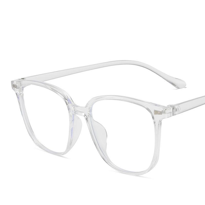 გამჭვირვალე კომპიუტერის სათვალეების ჩარჩო ქალის მამაკაცის საწინააღმდეგო ცისფერი სინათლის კვადრატული სათვალე დამბლოკავი სათვალეები ოპტიკური სათვალე სათვალე