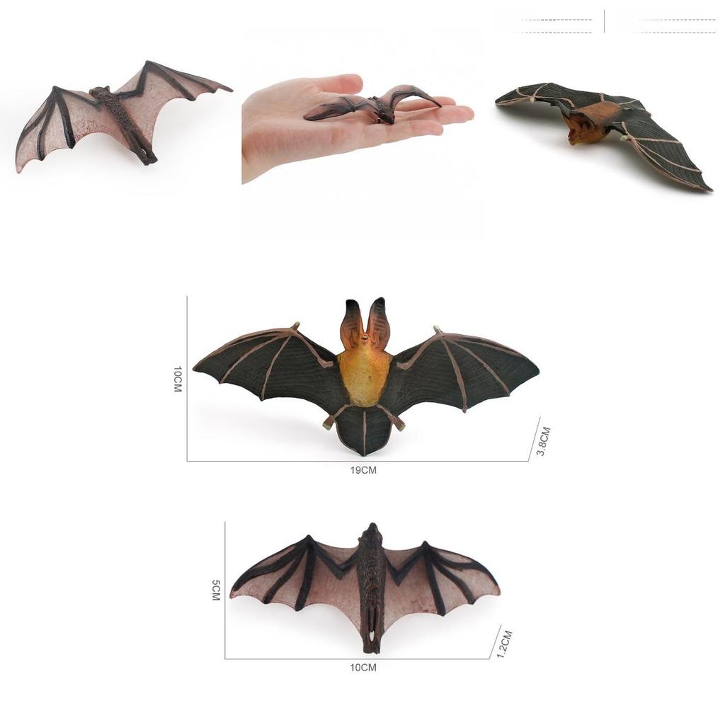 Halloween Bat Figure Pvc Plastic Static Model For Festive Scene Setting