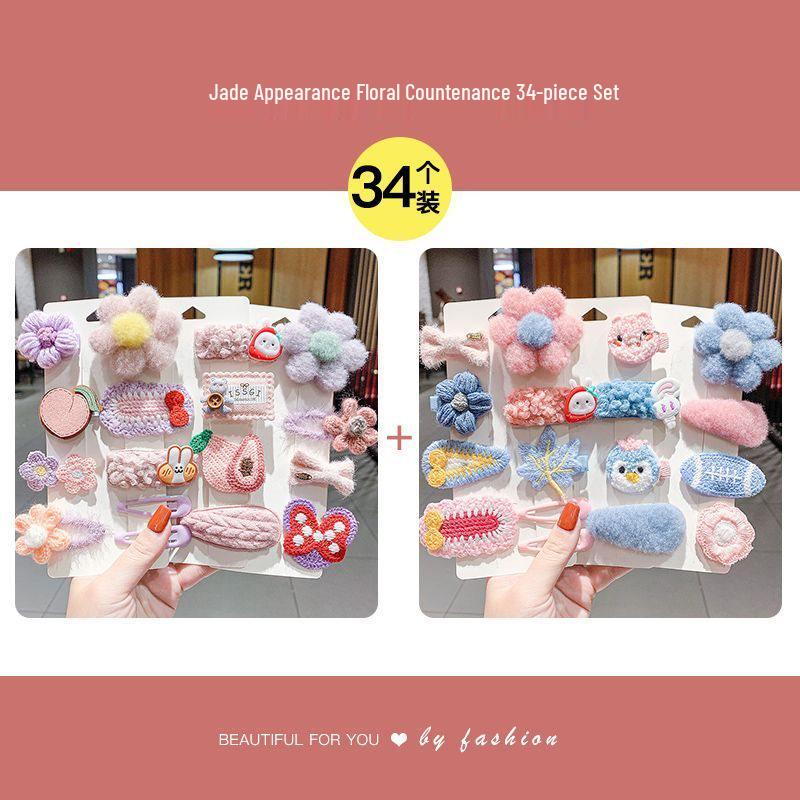 Autumn/Winter 2025 Lambswool Plush Hair Clip: Cute BB Clip Headwear for Women & Children