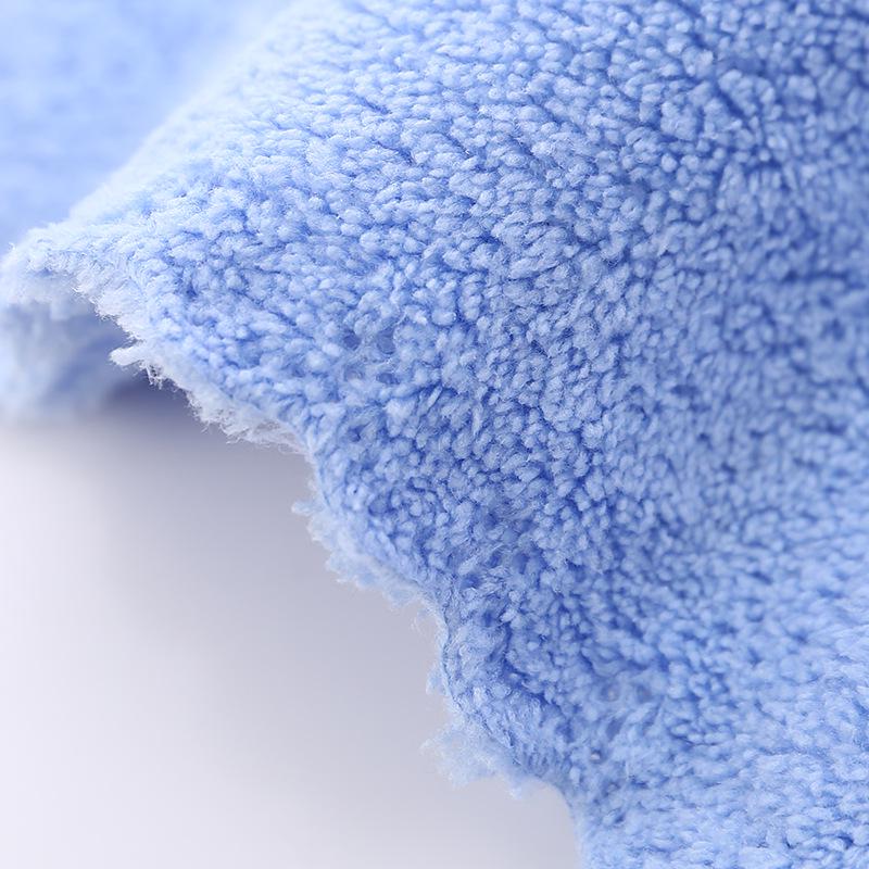 Soft, Absorbent Coral Fleece Face Towels - Thick, Comfortable, Plain Color for Home Use