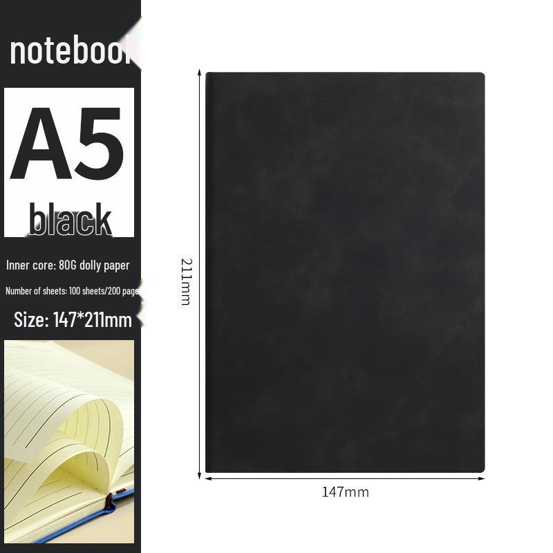 Customized Sheepskin Leather B5 Notebook for Business Meetings