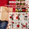 Christmas Mice Wool Felt Mouse Felt Animal Crafts Cute Mouse Tree Ornaments Winter Christmas Wool White Mouse Decor For Wedding