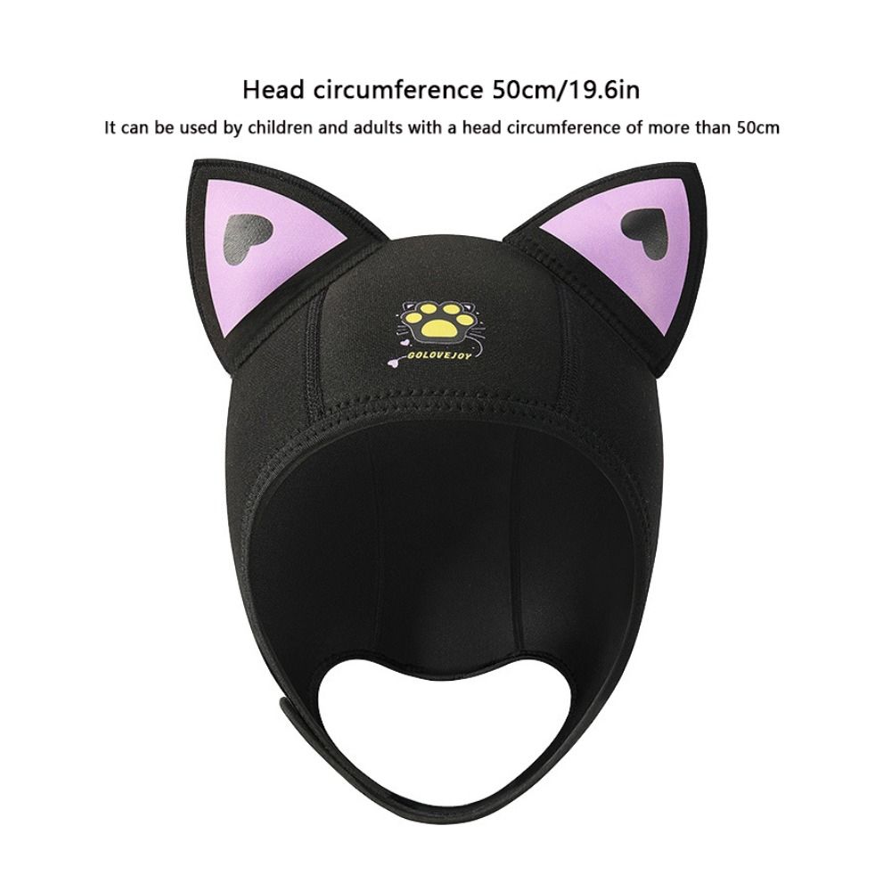 Neoprene Wetsuit Hood Cap 3MM Swimming Snorkeling Caps New Cat Ears Diving Hood