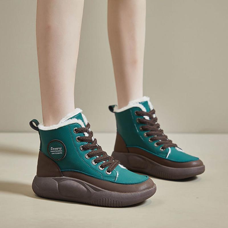 Fashionable High Top Women's Shoes 2024 Winter New Versatile Thickened Cotton Shoes Casual Sports Shoes Zapatillas De Deporte