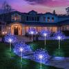 4 Stück Solarbetriebene LED-Feuerwerks-Lichterkette Wasserdichte Lampe Festliche Gartendekoration für tagsüber zum Aufladen und zur Anzeige bei Nacht