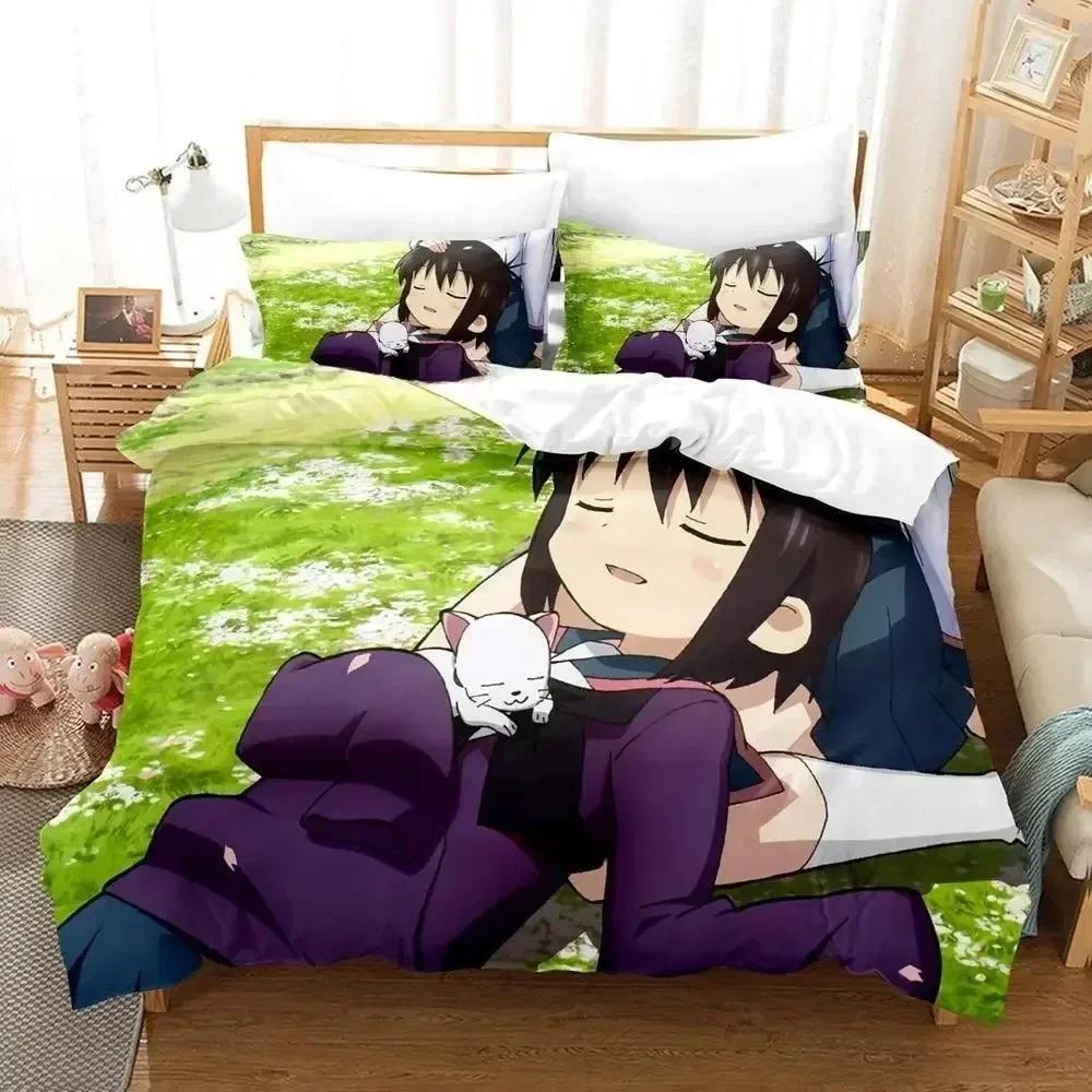 Anime A Channel Bedding Set Printed Bed Set With Pillowcase Duvet Cover Soft Queen King Size Bedclothes Home Adult Kid Bedroom