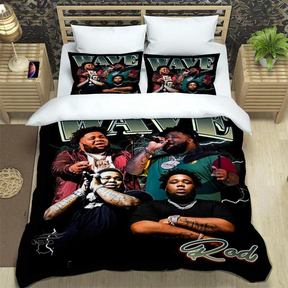 Popular Music Rod Wave Print Bedding Sets exquisite bed supplies set duvet cover comforter set bedding set luxury birthday gift