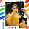 Digital Oil Painting Golden Princess Rose Hand Painting Home Decoration Painting