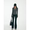 Discoglam 5-Button Henley Shirt Fancy Silm Long Sleeves Bottoming Shirt Tops Outerwear T-shirt Female Spring & Fall