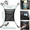 Universal Car Front Seat Net Pocket Organizer,Stretchable Hanging Storage Net Bag Purse Holder For Car,Barrier Of Backseat Dog Or Kids