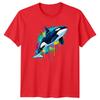 Orca Marine Animal Unisexs Tshirt Vibrant Splash Art