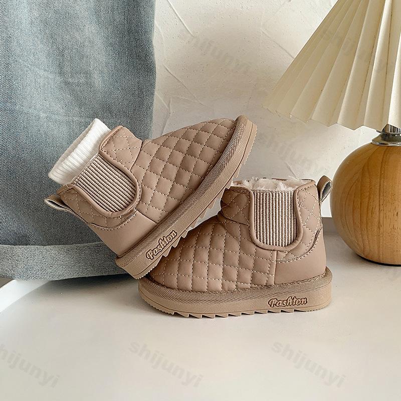 Girls Boys Snow Boots Autumn Winter Baby Children Shoes Non-slip Soft Sole Kids Warm Plush Outdoor Boots Toddler Shoes