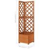 Vidaxl Corner Garden Planter with Trellis, 40X40X150 Cm, Fir