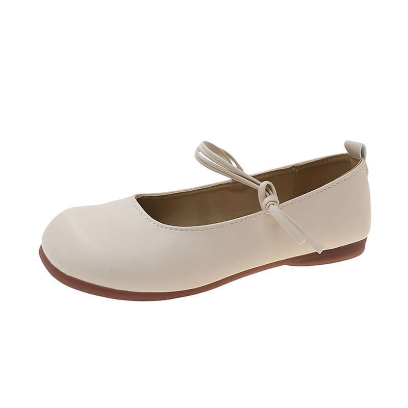 With skirt evening breeze French Mary Jane grandma shoes girl 2025 new autumn flat fairy shoes gentle single shoes