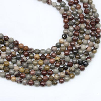 4/6/8/10/12mm Naturstein Gras Blume Jaspis Perle Runde Lose Spacer Perlen für Schmuck Machen Erkenntnisse DIY Armband Ohrringe