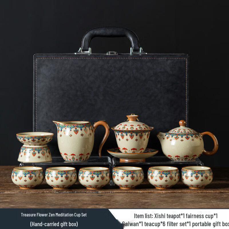 Naijiang Light Luxury Ru Kiln Kung Fu Tea Set