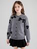 Girls' Knit Cardigan Sweater - Spring/Autumn 2025 Style for Middle Children