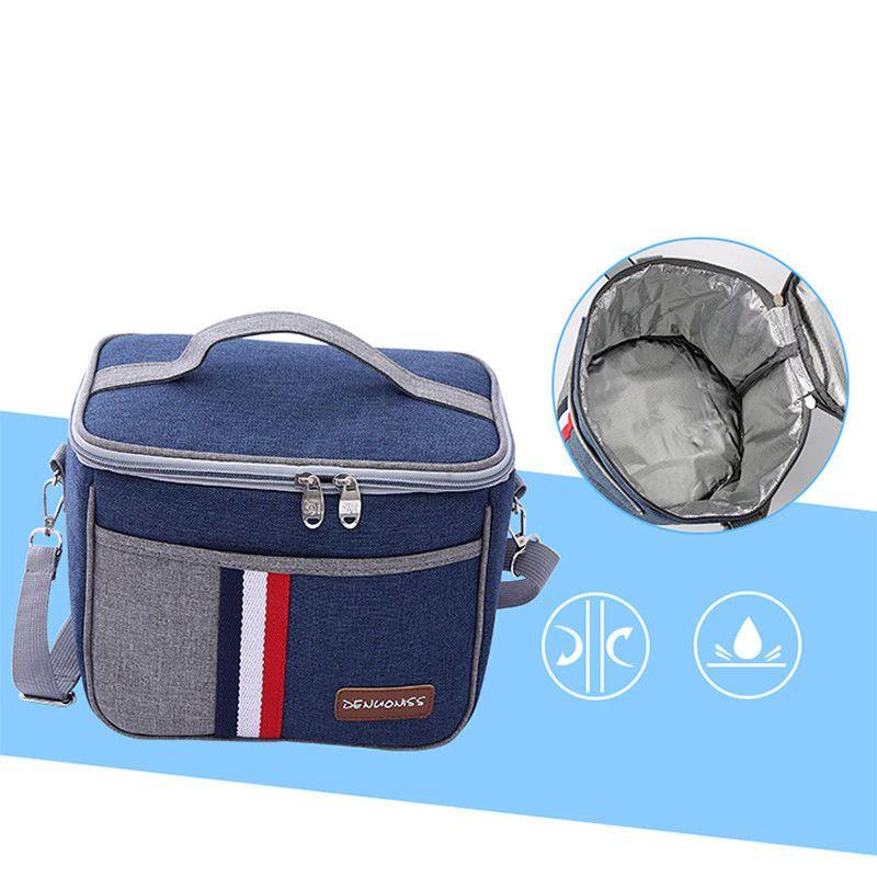 Insulated Waterproof Thermal Shoulder Picnic Cooler Lunch Bag Storage Tote Box For Outdoor Activities