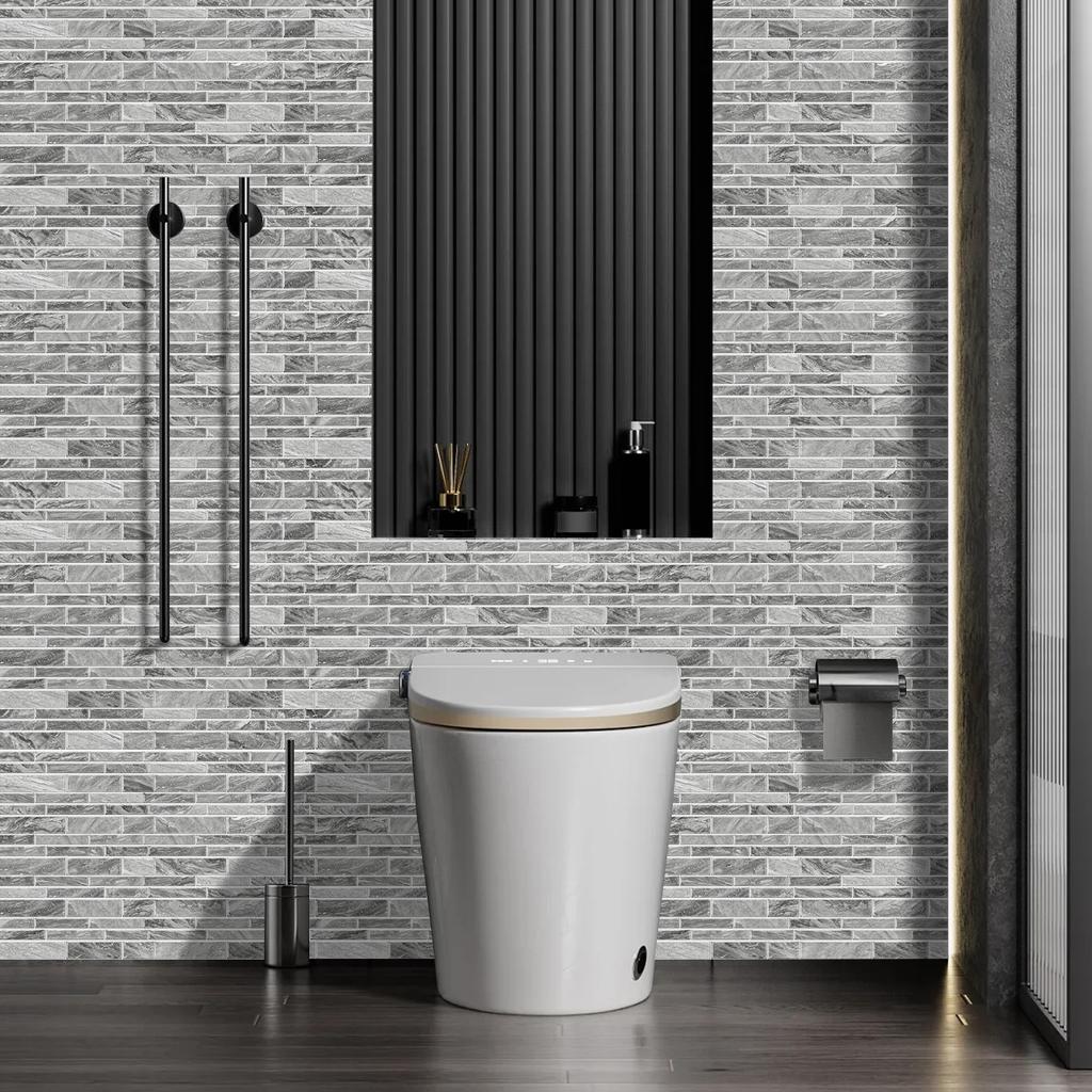 12 Mosaic Special-Shaped Wall Stickers Marble Crystal Tile Stickers Kitchen Bathroom Waterproof Self-Adhesive Wall Decoration