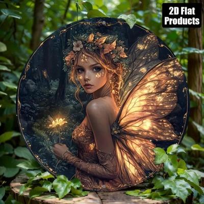 Fairy Butterfly Tin Sign Metal Wall Art Decor for Kitchen Bar Cafe Home Office Party