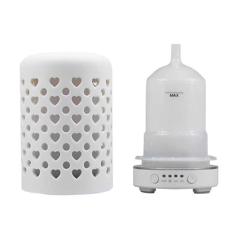 Ceramiczny Ultradźwiękowy Nawilżacz Powietrza Funkcja Czasowa Dyfuzor Aromatu Biurkowy Dyfuzor Olejków Eterycznych Dyfuzor Zapachu do Pomieszczeń ze Światłami