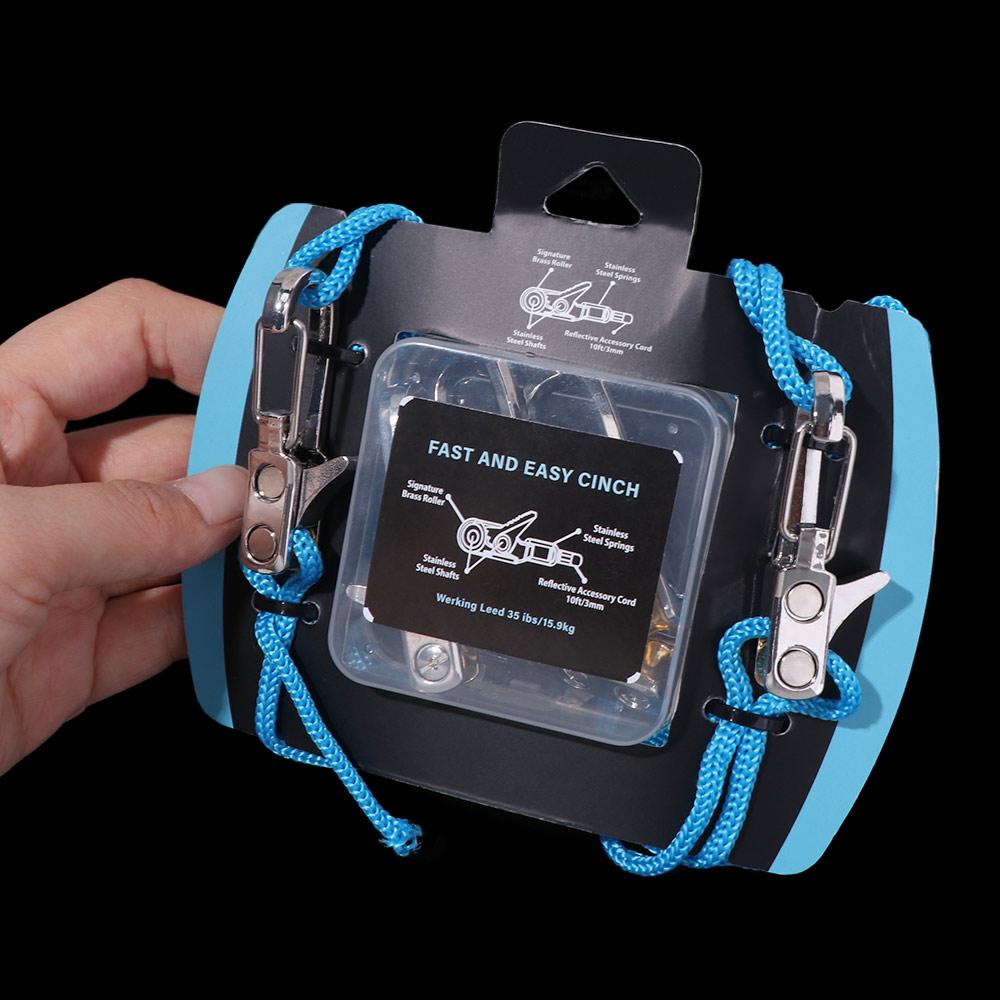 Non-Slip Paracord Adjusters 6 Hooks Cable Puller Secure Rope Tension Adjuster  Camping