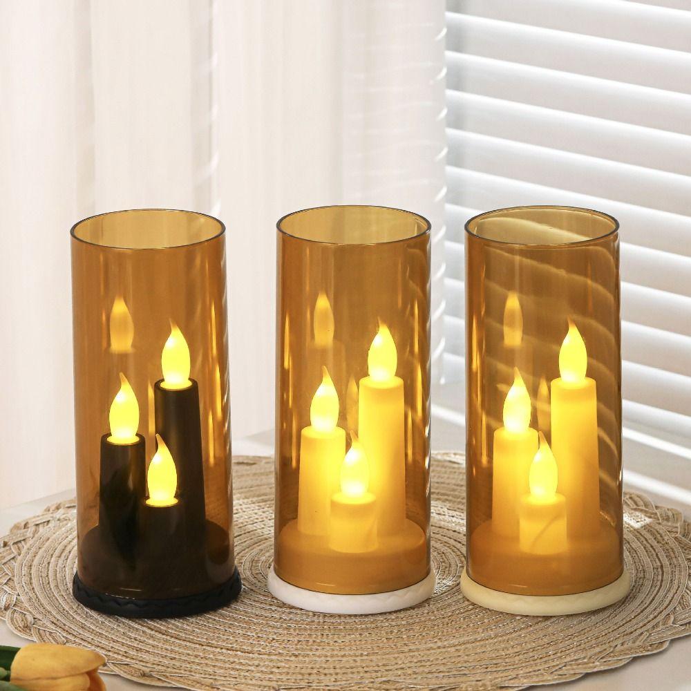 Taper LED Flameless Candle Flickering Battery Operated Candle Electronic Candle Light  Home Décor