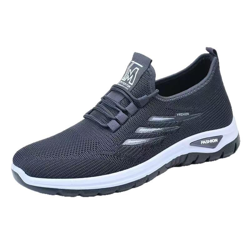 Men's Autumn Breathable Knit Mesh Trendy Shoes, Comfort Athletic Casual Running Sneakers for Teen Boys