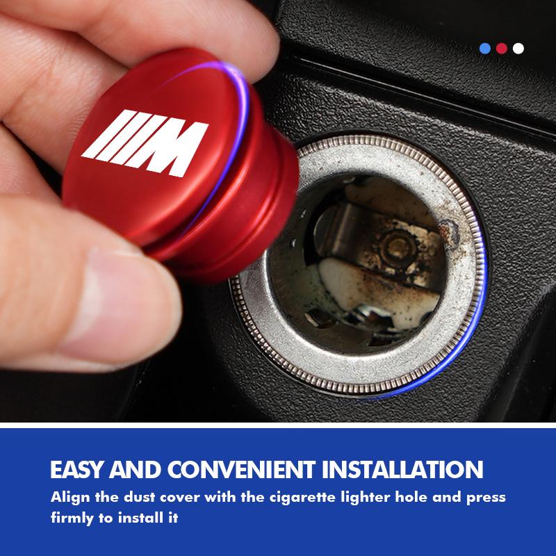 SNYK1 Car Cigarette Lighter Dustproof Cigarette Lighter Interface Cover For BMW M Performance Alpina M3 M5 M6 X1 X3 X4 X5 G20