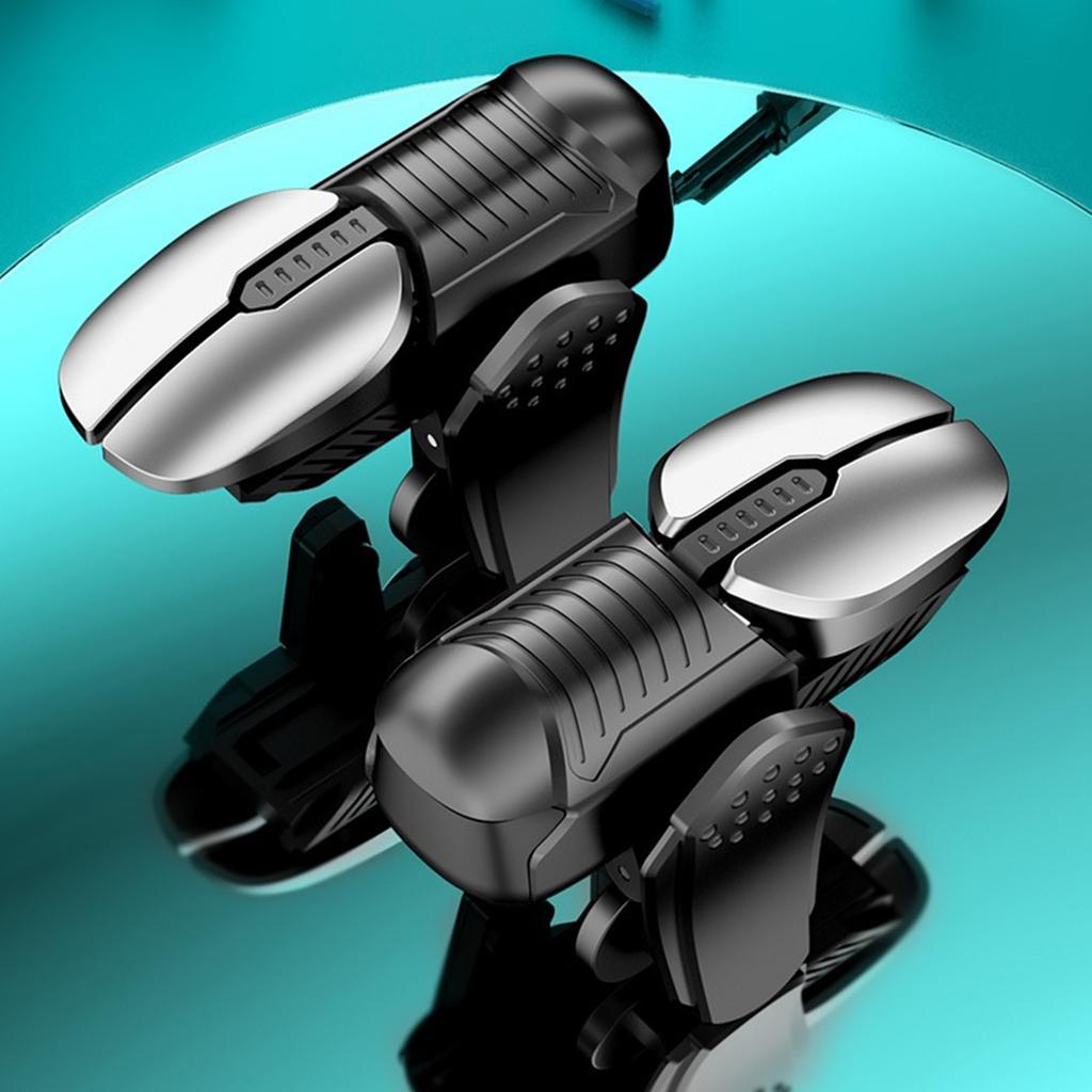 Disparadores de Teléfono Botón de Apuntar de 6 Dedos Gamepad Joysticks Controlador de Juego Botón de Disparo Accesorios para Videojuegos