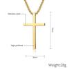 Men's Polished Titanium Steel Cross Necklace - European & American Style Pendant
