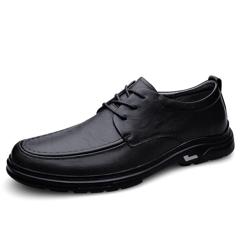 Men's Shoes Autumn and Winter New Dress Business Casual Shoes Men's Tide Korean Version British Style Inner Height Increase Derby Shoes Wedding Shoes