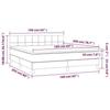 3133730 vidaXL Sommier tapissier avec matelas et LED Crème 160x200 cm Tissu