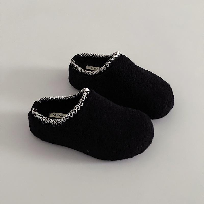 Simple wind soft bottom non-slip home indoor thick bottom bag head drag women's autumn retro wind casual exquisite lace cotton drag