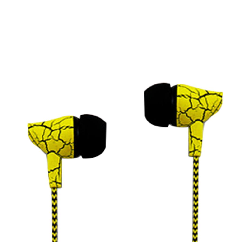 Braided In-ear Mobile Phone Headset Crack Wired Control Earphone With Mic