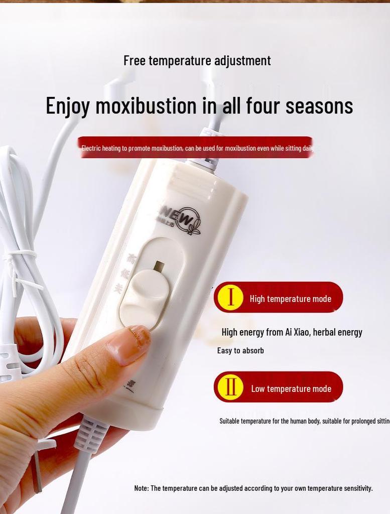 Elektrisches Beifuß-Heizsitzkissen für Herbst/Winter – Home/Office Hüft-Moxibustion Warmkompressen-Pad