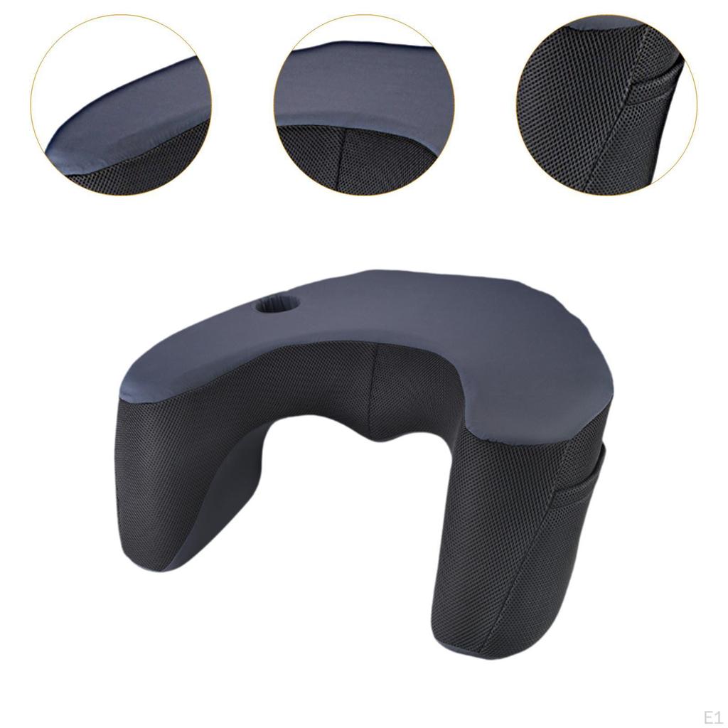 Desk Pillow for Laptop, Large Reading Adults, Arm Rest with Cup Holder, Memory
