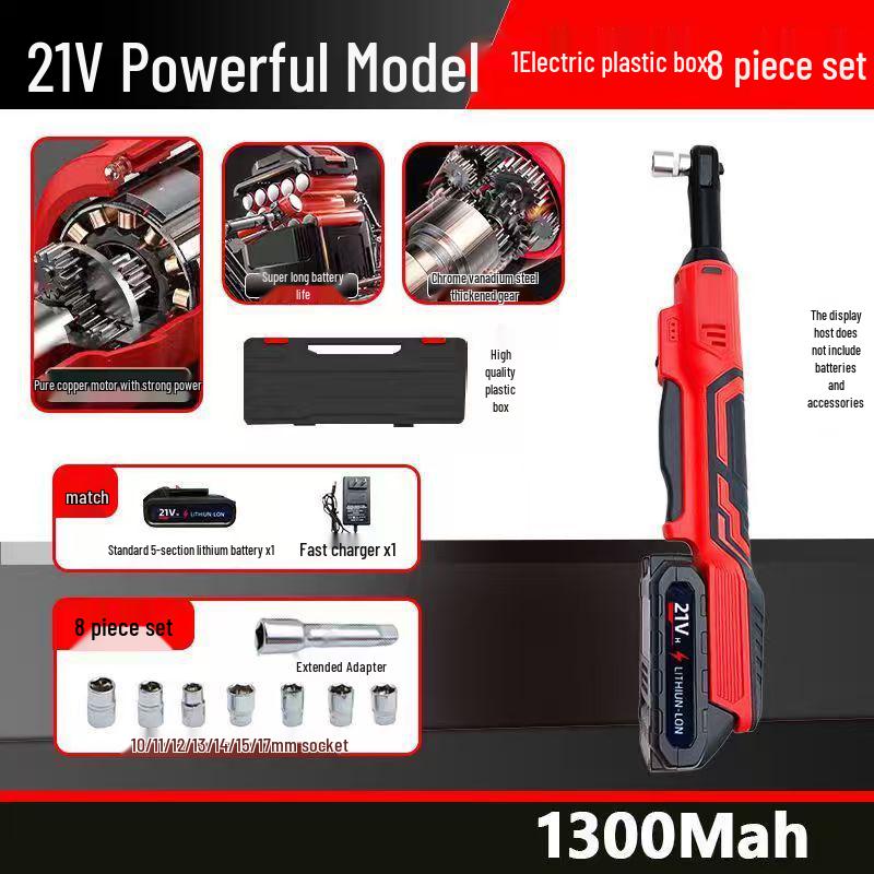 90° Electric Right Angle Ratchet Wrench with Lithium Battery