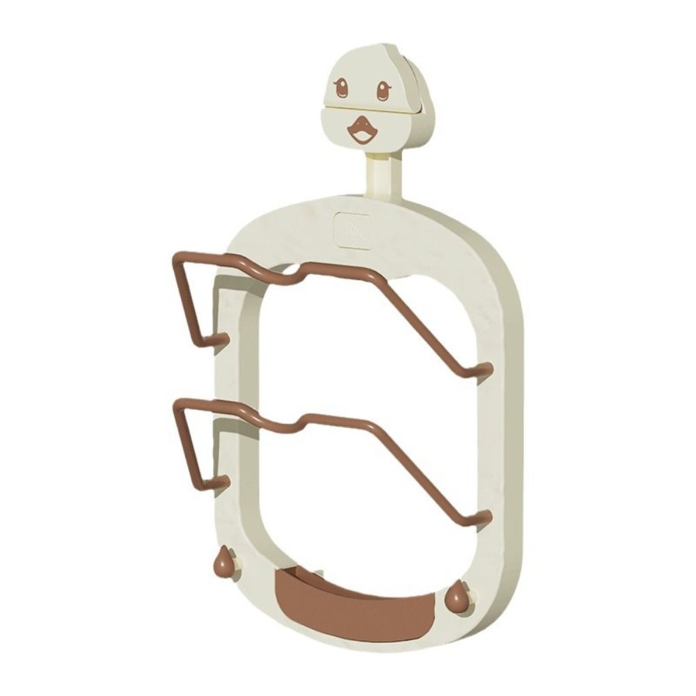 Wall Mounted Suction Cup Pot Lid Holder Punch-Free Pot Lid Rack Kitchen Storage Rack For Home