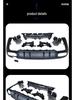 Mercedes-Benz CLS C257 Rear Lip Modification Kit - Matte Black, CLS53 AMG Style, Four-Outlet Tailpipe Surround