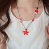 Starfish Ceramic Fish Pendant Ocean Sea Series Boho Ethnic Necklace Fish Starfish Necklace  Girls