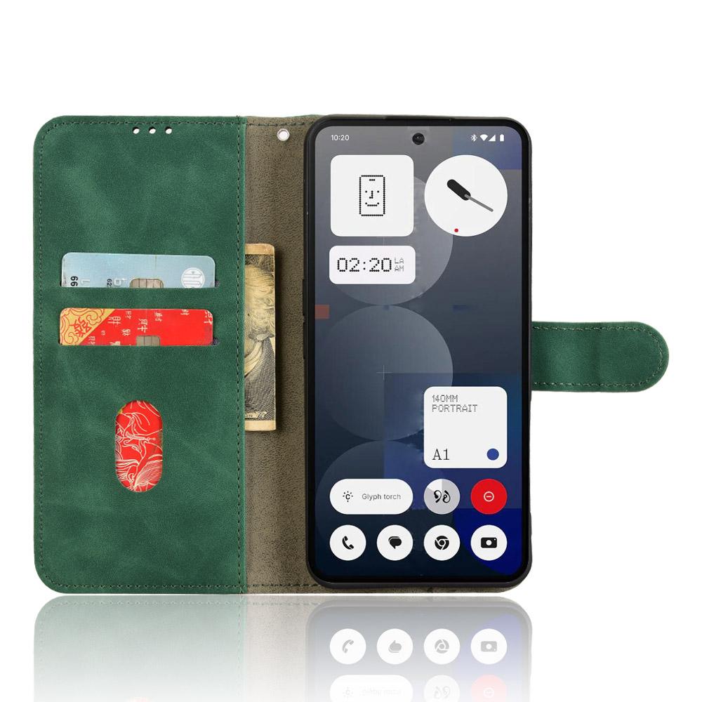 

For Nothing Phone (3a) Pro Leather Case Skin Feel Anti Drop Wallet Flip Phone Cover Blue