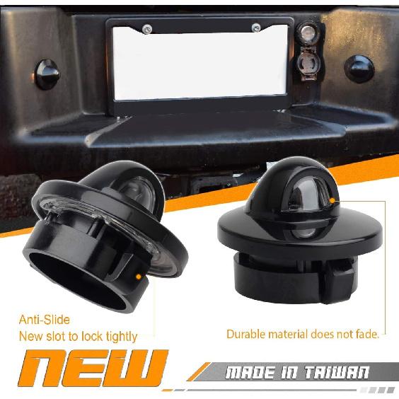 License Plate Lights Lamp Lens Black Housing Compatible with 1999-2015 F150