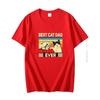 Best Cat Dad Ever Cat Daddy Vintage Graphic T Shirts Lover Father Funny Cat Cotton Big Size Short Sleeve T Shirt Unisexs Clothes