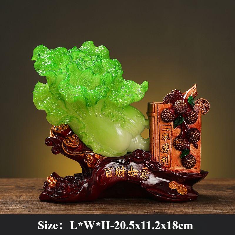 Feng Shui Reichtum Glück Kohl Ornamente Heim Schrank Dekor Einzugsgeschenke Zhaocai Handwerk