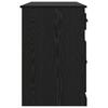 Wall Mounted Desk with Cabinet and Drawer Black Oak Effect