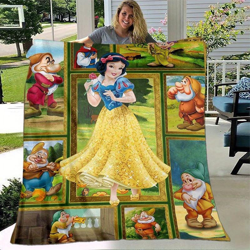 Snow White and the Seven Dwarfs Blanket Ultra-Soft, Warm, Cozy Throw for Living Room, Sofa, Four Seasons Travel Accessory Cute Cartoon Character