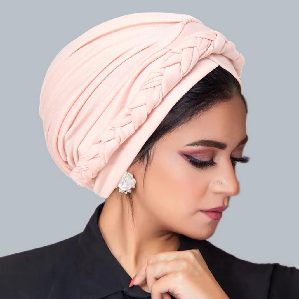 Polyester Crossfront Headscarf For Women With Warmth And Casual Style