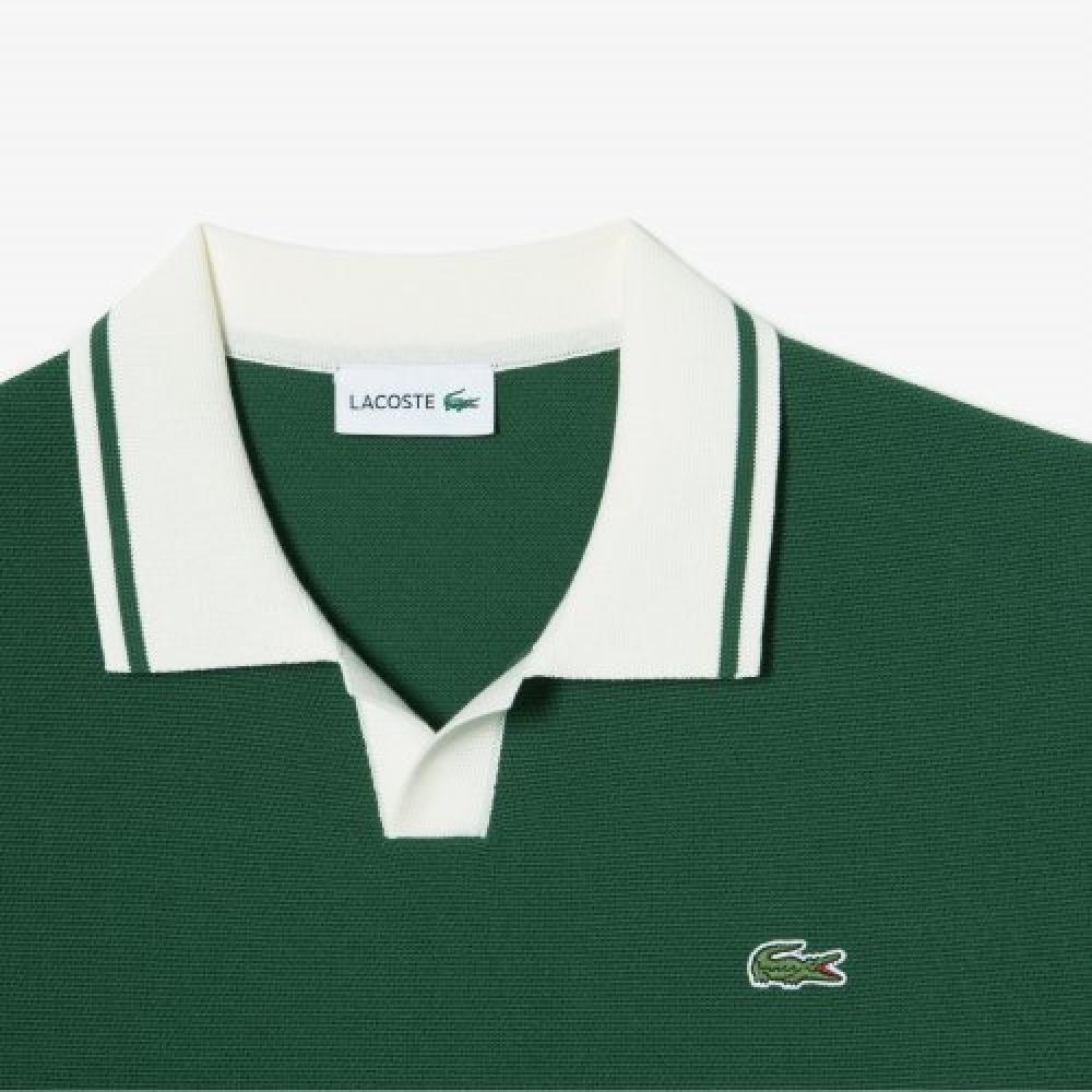 Lacoste Farblich passendes Polo-Sweatshirt mit Kragen für Herren [Grün]